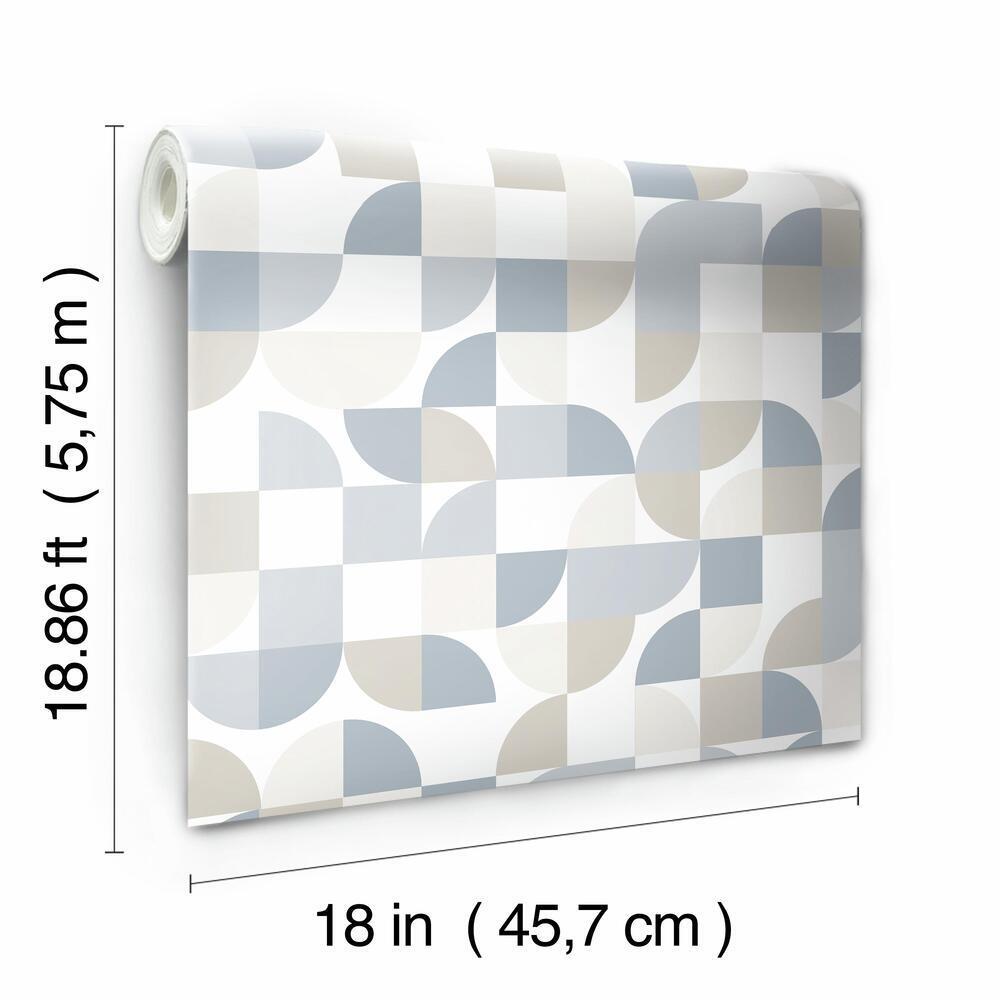 Mid-Century Geometric Peel and Stick Wallpaper Peel and Stick Wallpaper RoomMates   