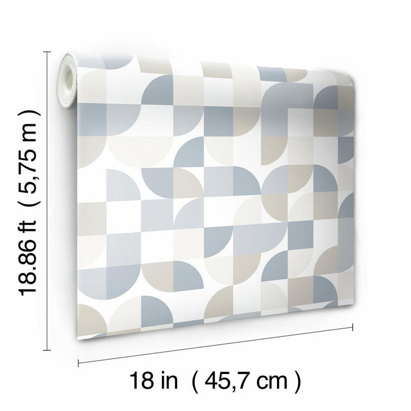 Mid-Century Geometric Peel and Stick Wallpaper Peel and Stick Wallpaper RoomMates   