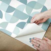 Mid-Century Geometric Peel and Stick Wallpaper Peel and Stick Wallpaper RoomMates   