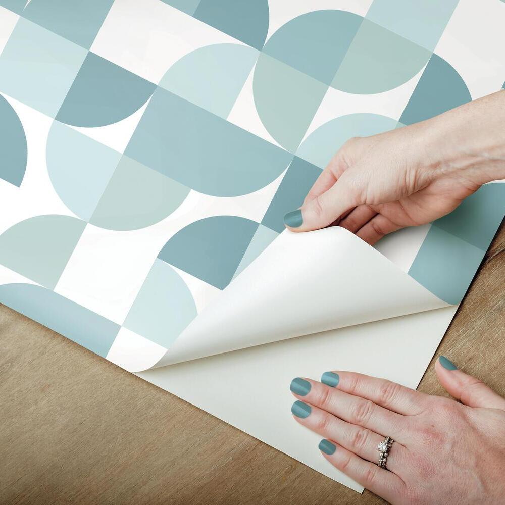 Mid-Century Geometric Peel and Stick Wallpaper Peel and Stick Wallpaper RoomMates   