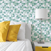 Mid-Century Geometric Peel and Stick Wallpaper Peel and Stick Wallpaper RoomMates   