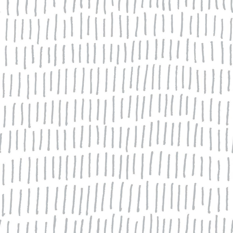 Tick Mark Peel and Stick Wallpaper Peel and Stick Wallpaper RoomMates Roll Grey 