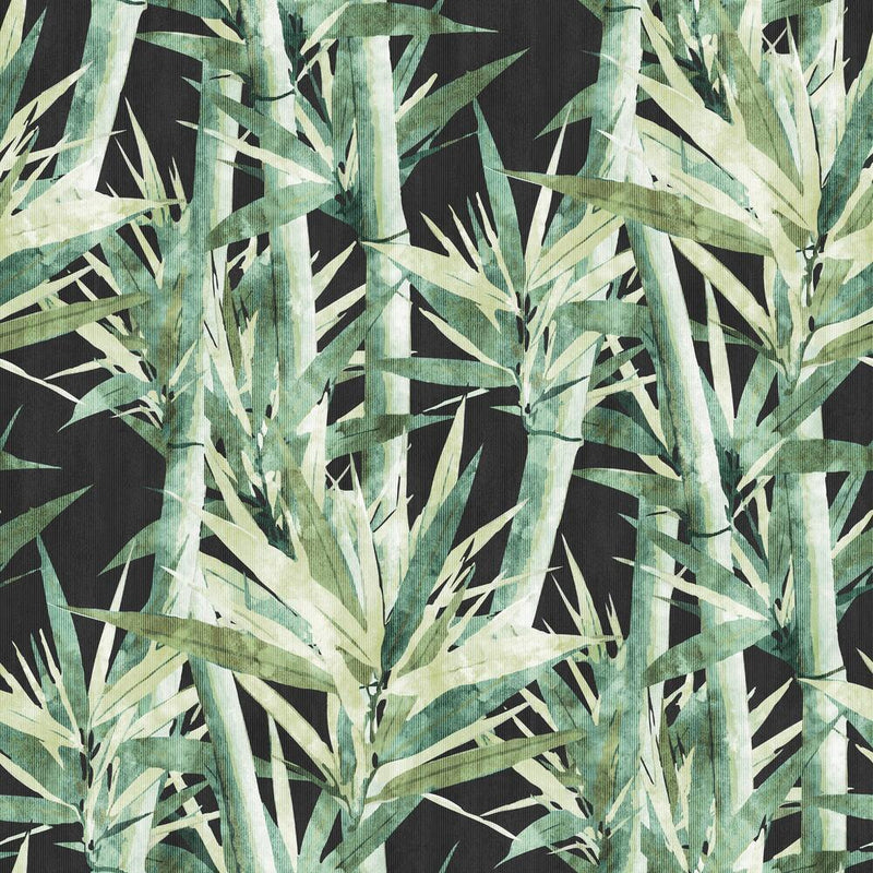 Lucky Bamboo Peel and Stick Wallpaper Peel and Stick Wallpaper RoomMates Roll Black 