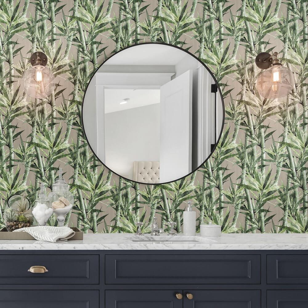 Lucky Bamboo Peel and Stick Wallpaper Peel and Stick Wallpaper RoomMates   