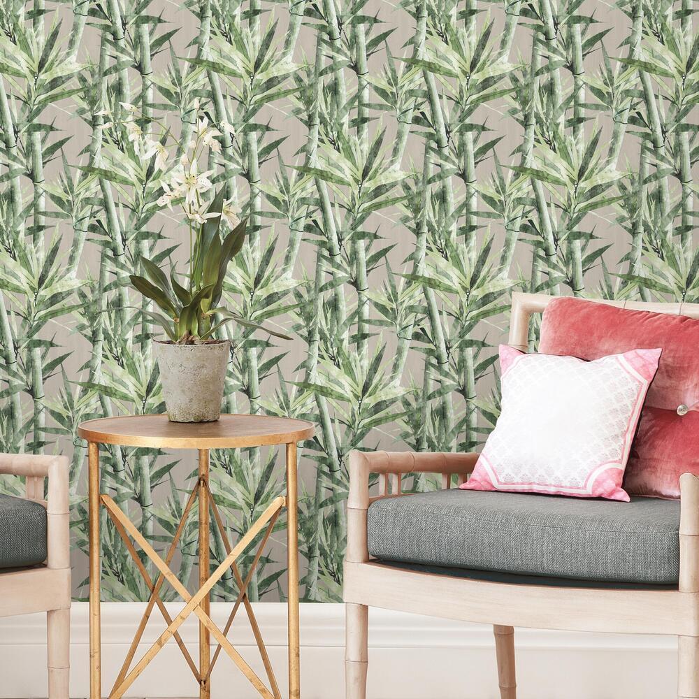 Lucky Bamboo Peel and Stick Wallpaper Peel and Stick Wallpaper RoomMates   