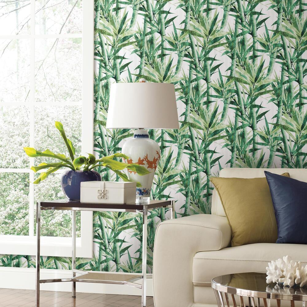 Lucky Bamboo Peel and Stick Wallpaper Peel and Stick Wallpaper RoomMates   
