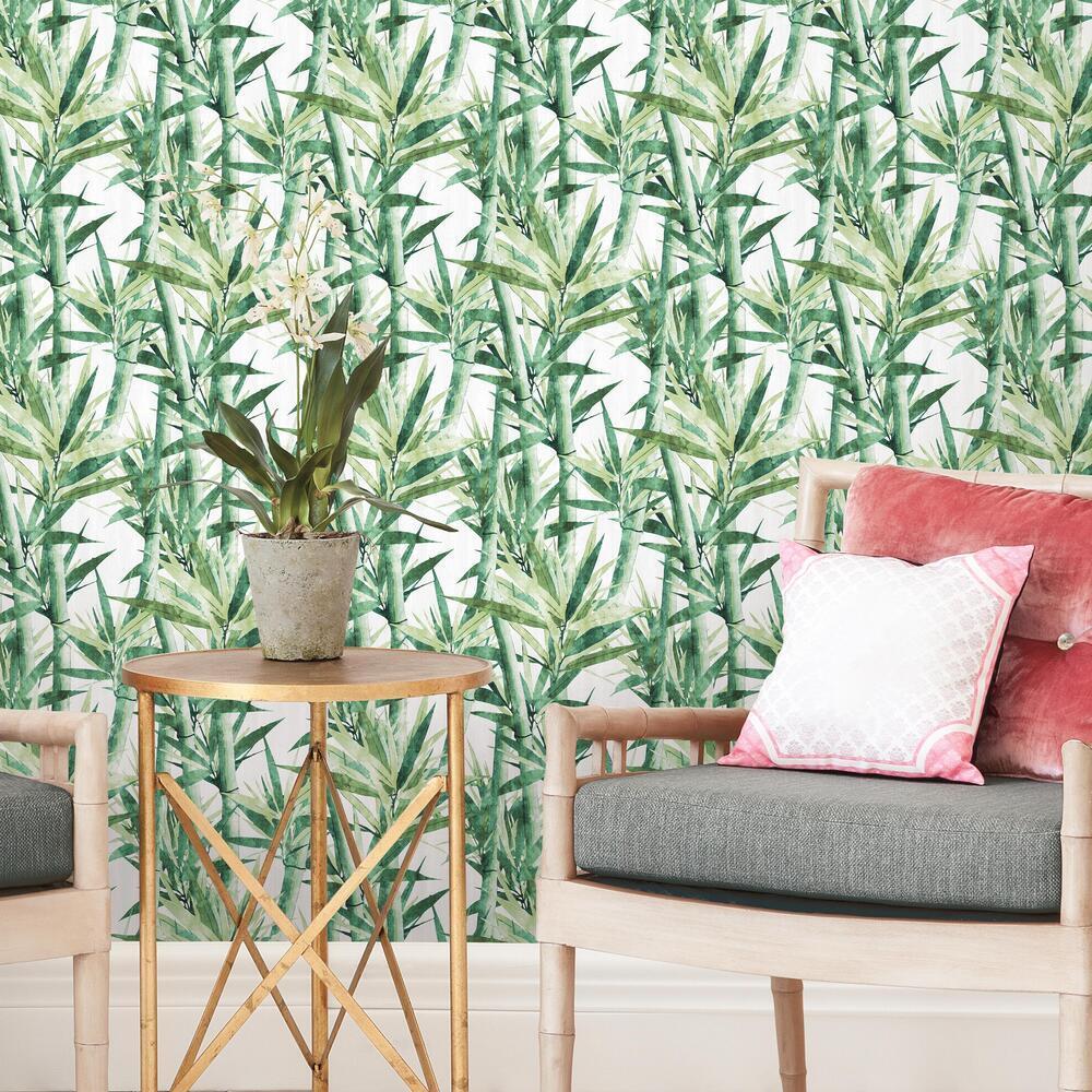 Lucky Bamboo Peel and Stick Wallpaper Peel and Stick Wallpaper RoomMates   