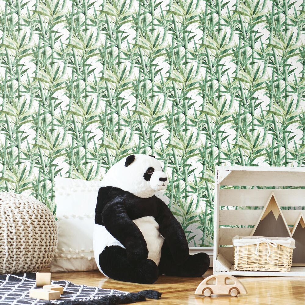 Lucky Bamboo Peel and Stick Wallpaper Peel and Stick Wallpaper RoomMates   
