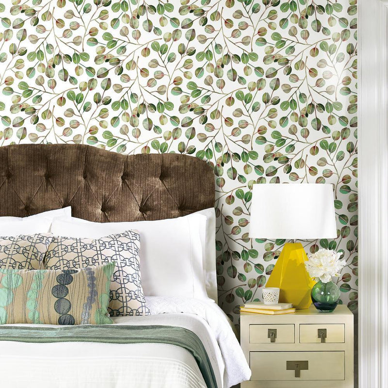 Cat Coquillette Eucalyptus Peel & Stick Wallpaper Peel and Stick Wallpaper RoomMates   