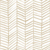 Cat Coquillette Herringbone Peel & Stick Wallpaper Peel and Stick Wallpaper RoomMates Roll Tan 