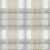 Tweed Plaid Peel and Stick Wallpaper Peel and Stick Wallpaper RoomMates Roll Gray 