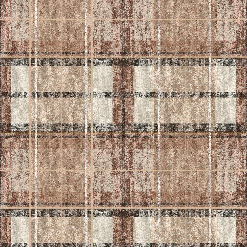 Tweed Plaid Peel and Stick Wallpaper Peel and Stick Wallpaper RoomMates Roll Red 