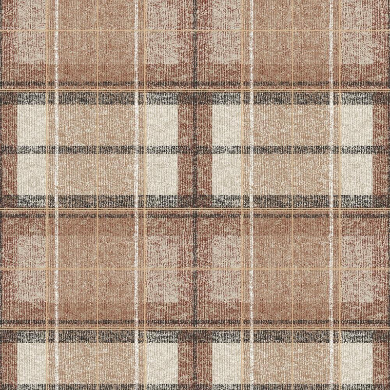 Tweed Plaid Peel and Stick Wallpaper Peel and Stick Wallpaper RoomMates Roll Red 