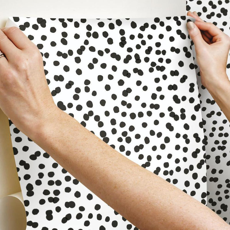 RoomMates Cheetah Cheetah Peel and Stick Wallpaper - Whites