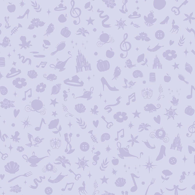 Disney Princess Icons Peel and Stick Wallpaper with Glitter Peel and Stick Wallpaper RoomMates Roll Purple 
