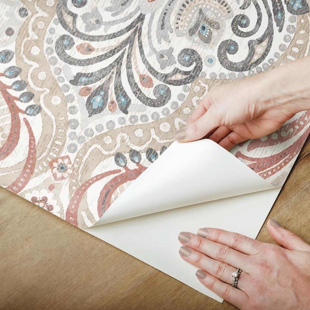 Bohemian Damask Peel and Stick Wallpaper Peel and Stick Wallpaper RoomMates   