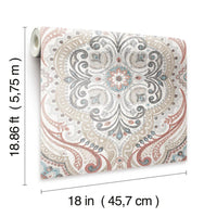 Bohemian Damask Peel and Stick Wallpaper Peel and Stick Wallpaper RoomMates   