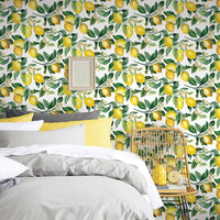 Lemon Zest Peel and Stick Wallpaper Peel and Stick Wallpaper RoomMates   