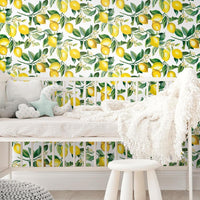 Lemon Zest Peel and Stick Wallpaper Peel and Stick Wallpaper RoomMates   