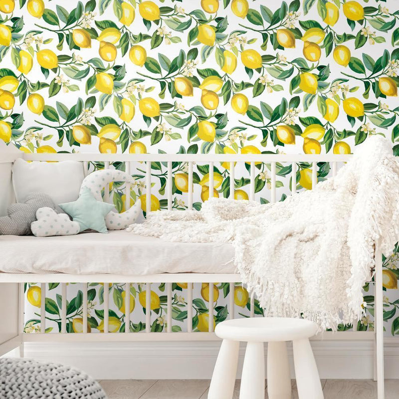 Lemon Zest Peel and Stick Wallpaper Peel and Stick Wallpaper RoomMates   