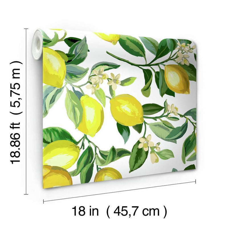 Lemon Zest Peel and Stick Wallpaper Peel and Stick Wallpaper RoomMates   