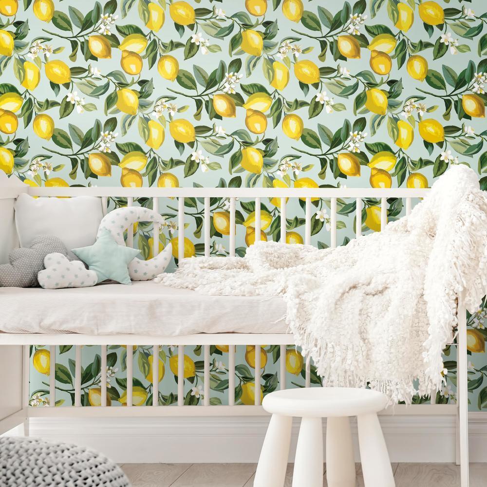 Lemon Zest Peel and Stick Wallpaper Peel and Stick Wallpaper RoomMates   