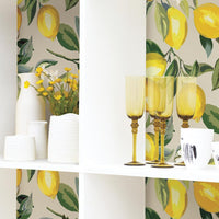 Lemon Zest Peel and Stick Wallpaper Peel and Stick Wallpaper RoomMates   