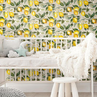 Lemon Zest Peel and Stick Wallpaper Peel and Stick Wallpaper RoomMates   