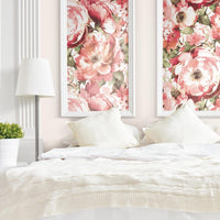 Watercolor Floral Peel and Stick Mural Wall Mural RoomMates   