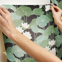 Lily Pad Peel and Stick Wallpaper Peel and Stick Wallpaper RoomMates   