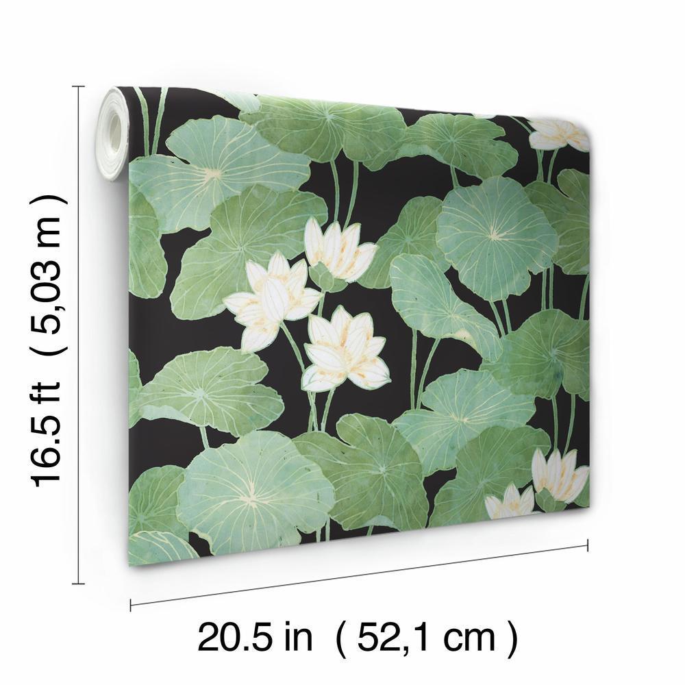 Lily Pad Peel and Stick Wallpaper Peel and Stick Wallpaper RoomMates   