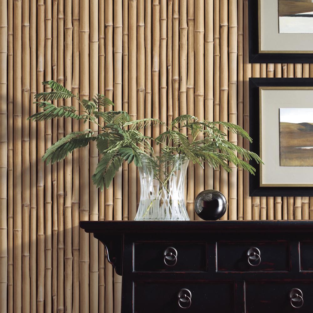 Bamboo Peel and Stick Wallpaper Peel and Stick Wallpaper RoomMates   