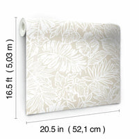 Batik Tropical Leaf Peel and Stick Wallpaper Peel and Stick Wallpaper RoomMates   