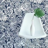 Batik Tropical Leaf Peel and Stick Wallpaper Peel and Stick Wallpaper RoomMates   