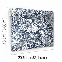 Batik Tropical Leaf Peel and Stick Wallpaper Peel and Stick Wallpaper RoomMates   