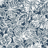 Batik Tropical Leaf Peel and Stick Wallpaper Peel and Stick Wallpaper RoomMates Roll Blue 
