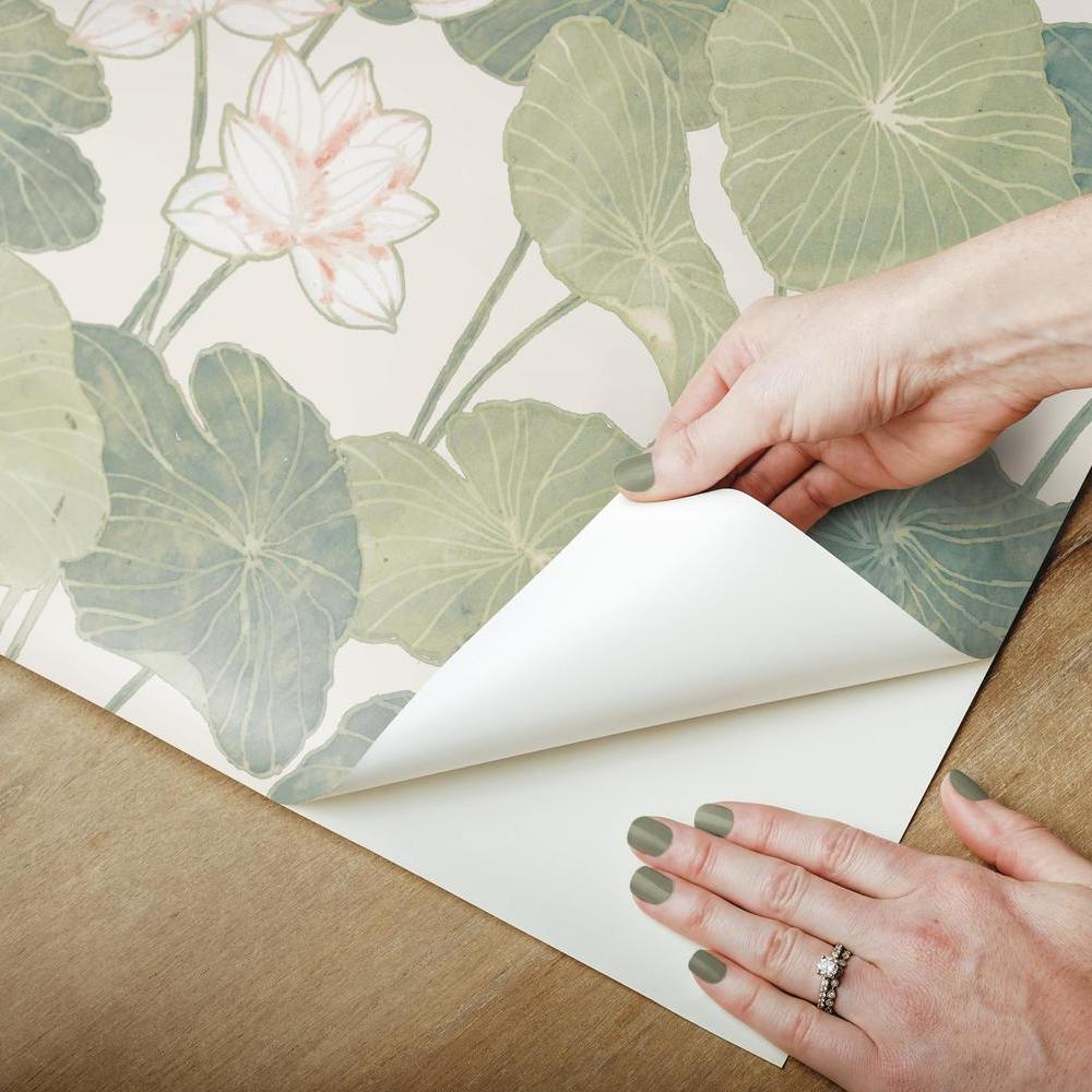 Lily Pad Peel and Stick Wallpaper Peel and Stick Wallpaper RoomMates   