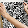 Batik Tropical Leaf Peel and Stick Wallpaper Peel and Stick Wallpaper RoomMates   