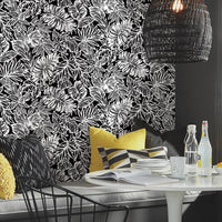 Batik Tropical Leaf Peel and Stick Wallpaper Peel and Stick Wallpaper RoomMates   