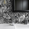 Batik Tropical Leaf Peel and Stick Wallpaper Peel and Stick Wallpaper RoomMates   
