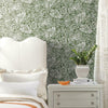Batik Tropical Leaf Peel and Stick Wallpaper Peel and Stick Wallpaper RoomMates   