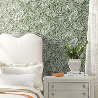 Batik Tropical Leaf Peel and Stick Wallpaper Peel and Stick Wallpaper RoomMates   