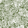 Batik Tropical Leaf Peel and Stick Wallpaper Peel and Stick Wallpaper RoomMates Roll Green 