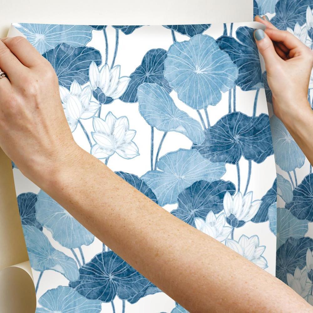 Lily Pad Peel and Stick Wallpaper Peel and Stick Wallpaper RoomMates   