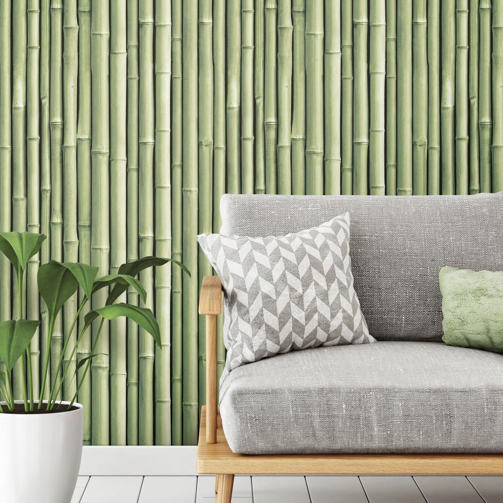 Bamboo Peel and Stick Wallpaper Peel and Stick Wallpaper RoomMates   