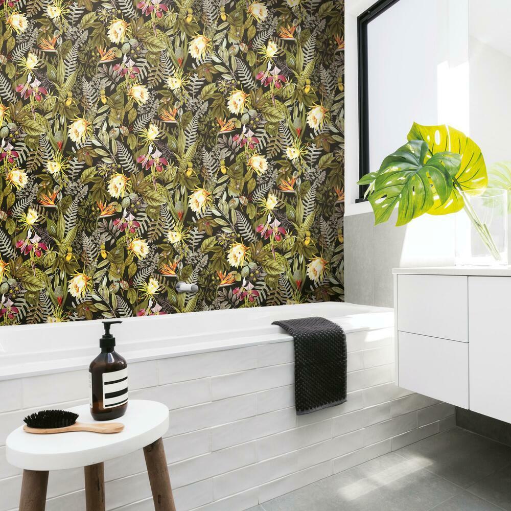 Tropical Flowers Peel and Stick Wallpaper Peel and Stick Wallpaper RoomMates   