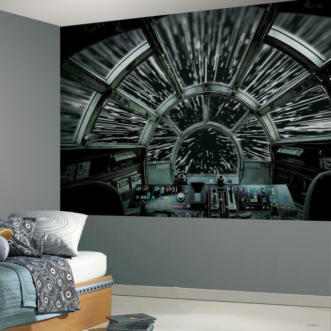 Star Wars Millenium Peel and Stick Wall Mural Wall Mural RoomMates   