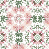 Cottage Garden Kaleidoscope Peel and Stick Wallpaper Peel and Stick Wallpaper RoomMates Roll Pink 