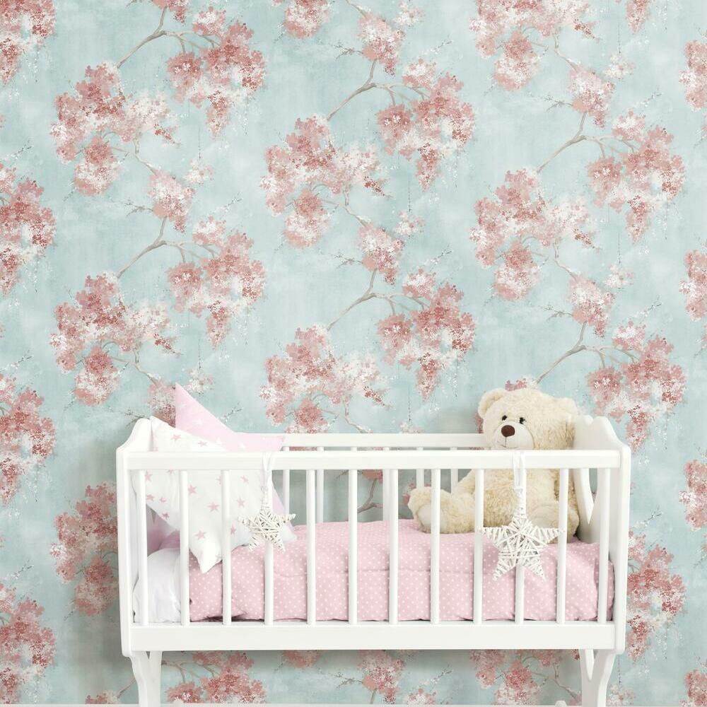 Weeping Cherry Tree Blossom Peel and Stick Wallpaper Peel and Stick Wallpaper RoomMates   