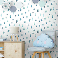 Clara Jean Raindrops Peel and Stick Wallpaper Peel and Stick Wallpaper RoomMates   